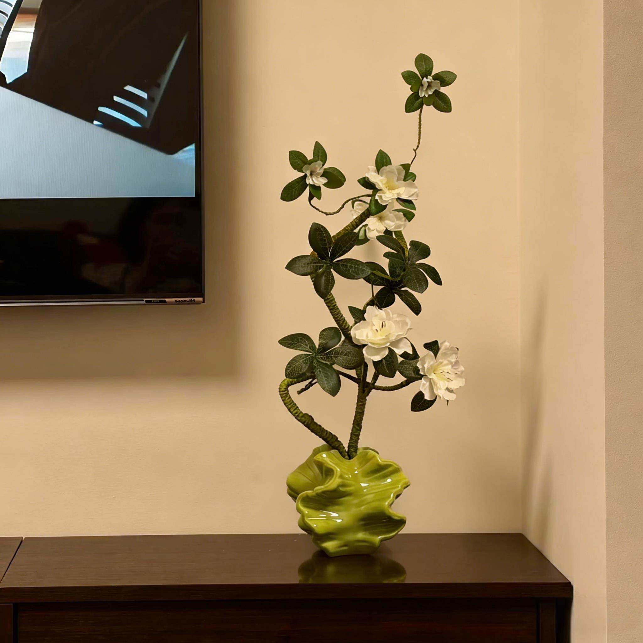 【新家的100个快递】彷真绿色植物盆栽客厅电视柜装饰桌面摆件高