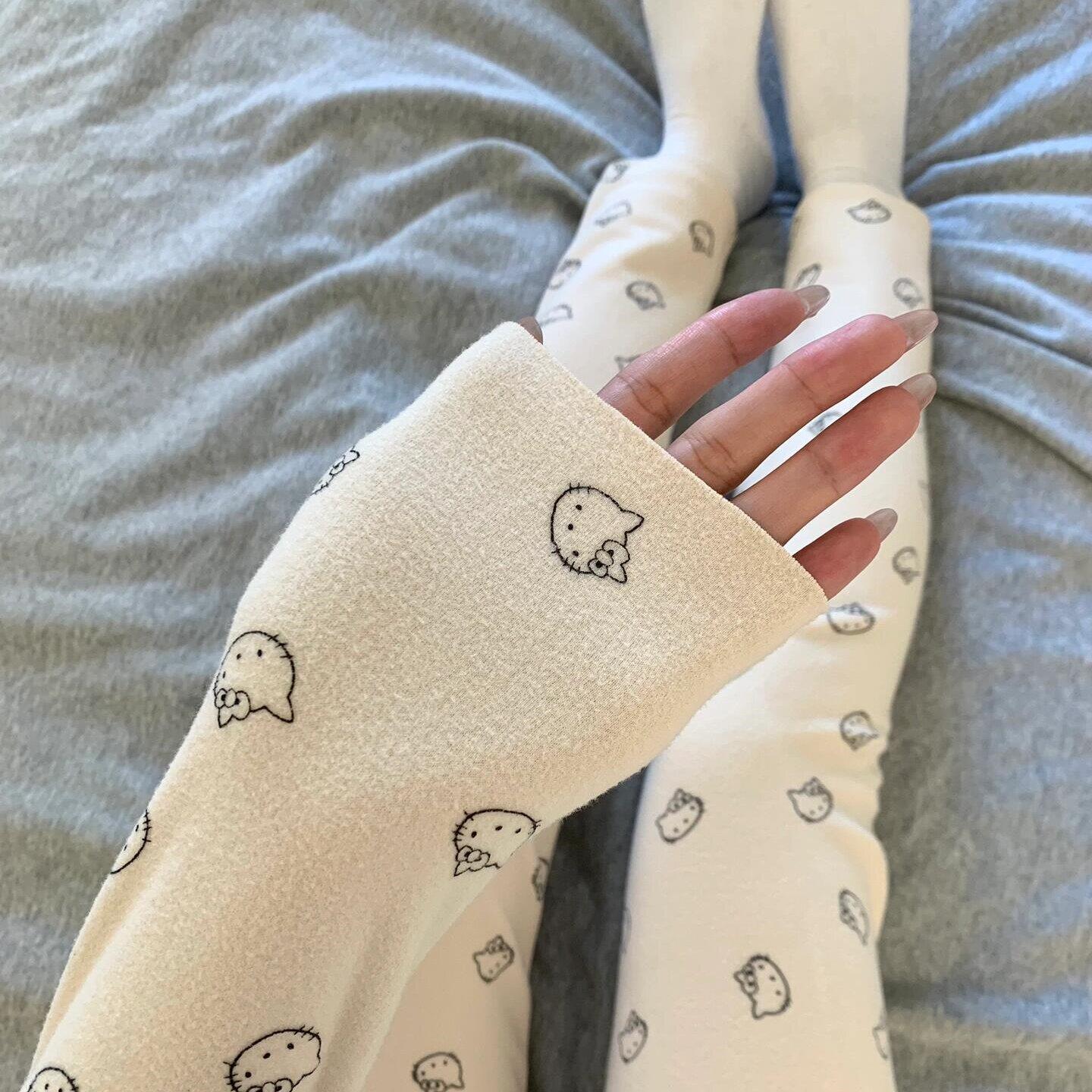 秋衣卫生裤可爱贴身睡衣德绒发热衣加厚奶fufu薄绒内搭家居服套装