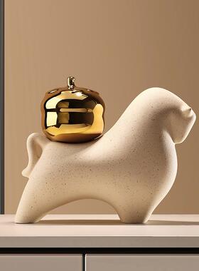 汉新式创意摆美件马上有钱软装家居贝玄关客BJC厅桌面电中视柜装