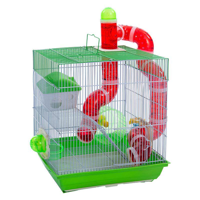 小城堡铁丝仓鼠笼子双层别墅套装小田园金丝熊笼子