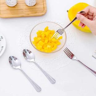 and Portable Stainless Knife Small Spoon Set Steel Fork