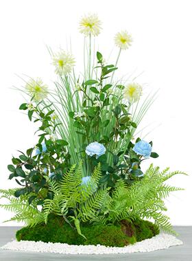 仿真秋色芦苇草植物假花盆栽落地盆景楼梯角落橱窗摄影布造景摆件