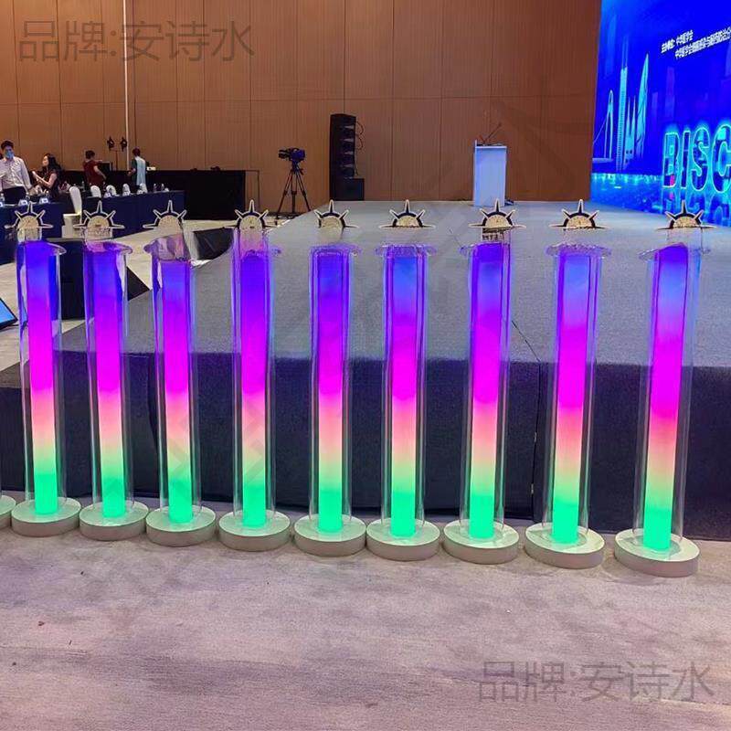 仪式手印柱发灯光立柱七彩启动发光能量光柱庆典道具立柱启动开幕