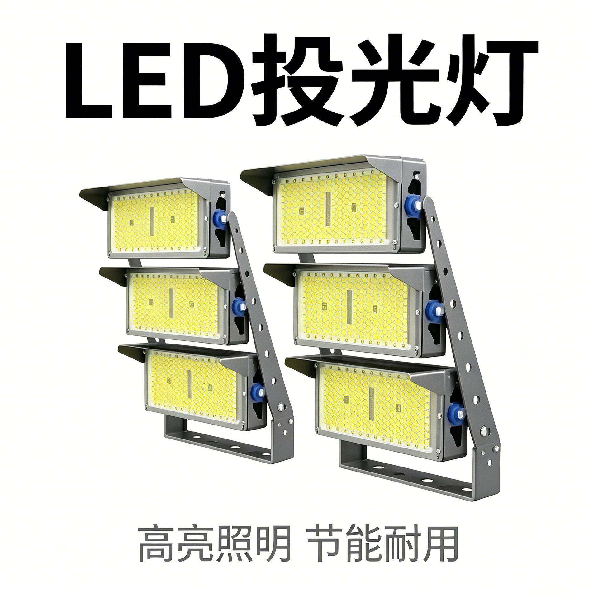 投光灯工地工程探照泛光灯led灯投光灯户外防水大功率投射灯隧道