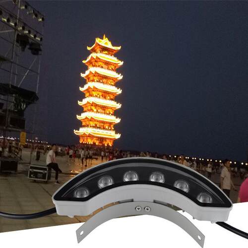 LED瓦片灯户外瓦楞灯古建筑3W5W6W月亮灯凉亭月牙瓦面投射灯黄光