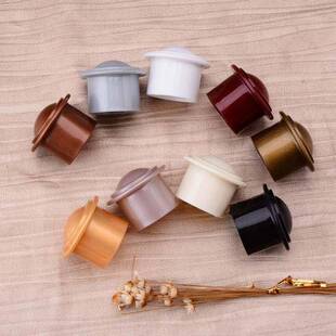 窗帘杆装饰头塑料阻流塞防锈罗马杆帽套筒豪华封头两个装