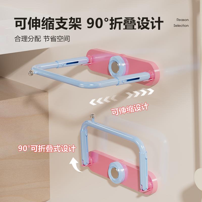 盆架奶油伸缩可脸盆架折叠收风纳置架免打物孔家用浴室卫脸生间收