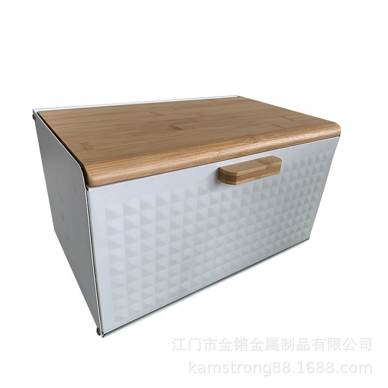 跨境货理源烘方形竹收盖面包纳箱K-026B大号焙掀盖厨房整盒现货