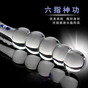 水晶玻璃按摩棒玻璃按摩棒背部解压夫妻按压器具细腻高硼硅实用玻
