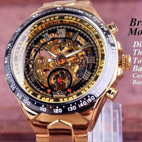 Automatic Mechanical Watch Men Luxury Brand Gift for Male wi
