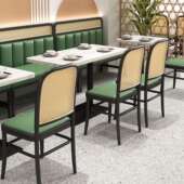 餐厅铁艺编藤餐卡座沙发主餐西厅茶厅咖啡634题厅桌椅组合茶几岩