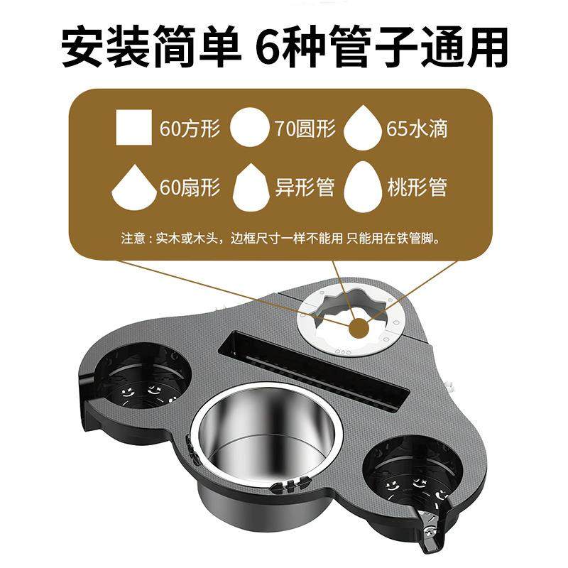 餐桌麻将机水杯支架烟缸配件加厚塑料旋转烟灰缸茶几棋牌茶水杯架