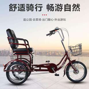 老年代步车三轮小型豪华代步座椅可前后新款 老人座椅成人脚踩