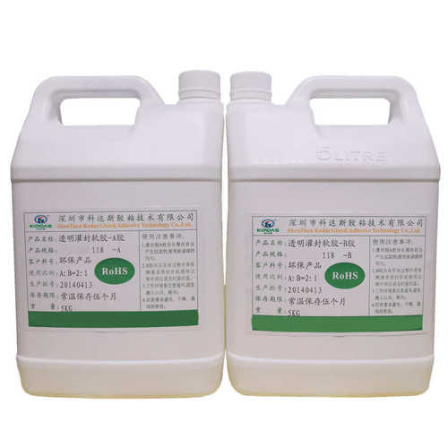 透明弹性环氧灌封胶 平面软胶耐高温 弹性透明软胶3：1密封胶直销