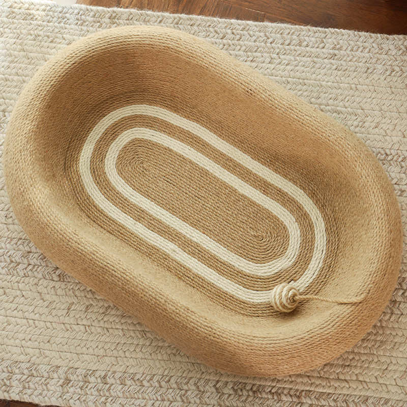 剑麻猫抓板耐磨不掉屑猫窝一体耐抓猫咪盆盘猫爪板耐抓四季通用