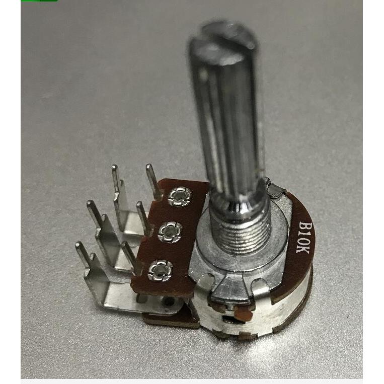 148型双联内弯脚 电位器 可调电阻B5KB10K B50KA50K 30花轴超长柄