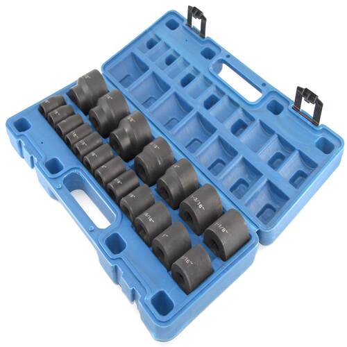 19件套1风/英制冲击气动套筒套套组筒扳2手风炮工具MAC-0068动短