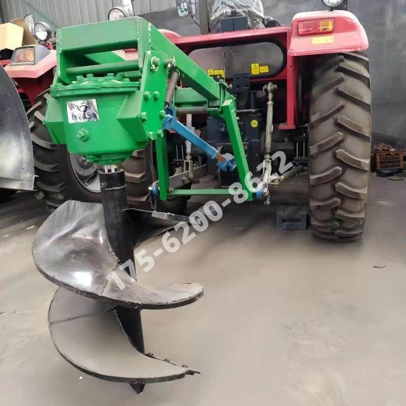 大型种挖坑机打孔机拖拉机MOO动带桩机电线杆钻地机挖穴树机钻孔