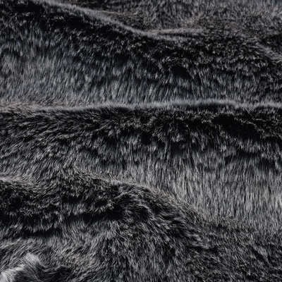 仿兔毛狐狸毛双色长毛绒面料黑褪白大毛皮秋冬落水毛布料