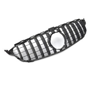 适用于奔驰C级W205改装GTR款中网C300LC200L竖格中网前格栅