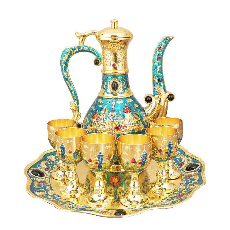 金属创意欧式套组白酒酒具家用白酒杯酒壶分酒器高端套装酒具礼盒
