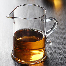 公道杯玻璃带手柄加厚耐热耐高温侧把高档日式小号功夫茶海分茶器