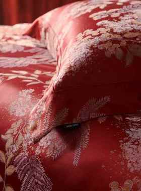 件顶奢复庆古风1MLC202320支长绒棉婚四套婚嫁织色提花被套结婚床