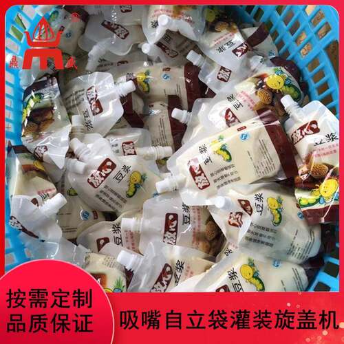 鼎盛牌自立袋豆浆灌装旋盖机果汁饮料灌装机酵素果冻自动填充