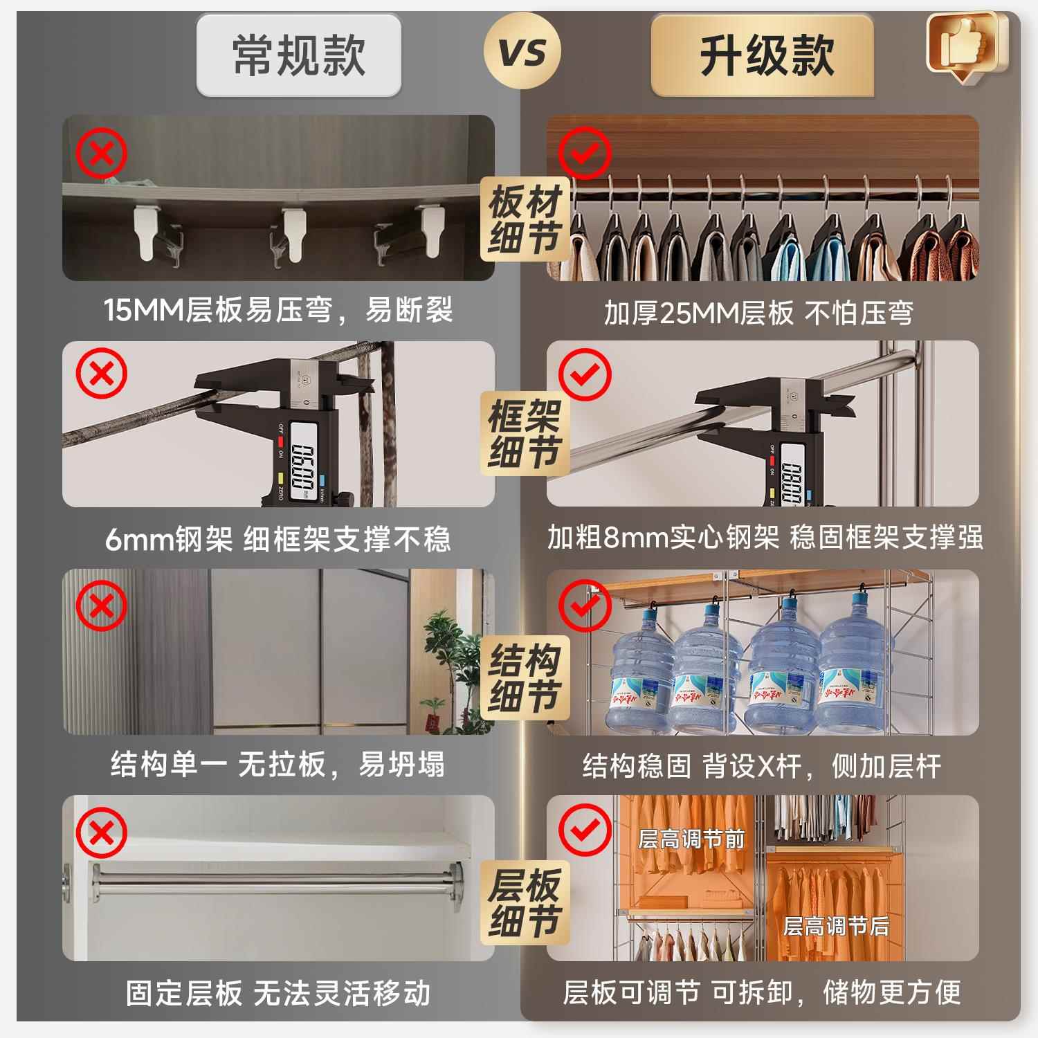 转角衣柜家用卧Kez_简约室开式衣间衣服置帽放物架落地挂衣帽架收