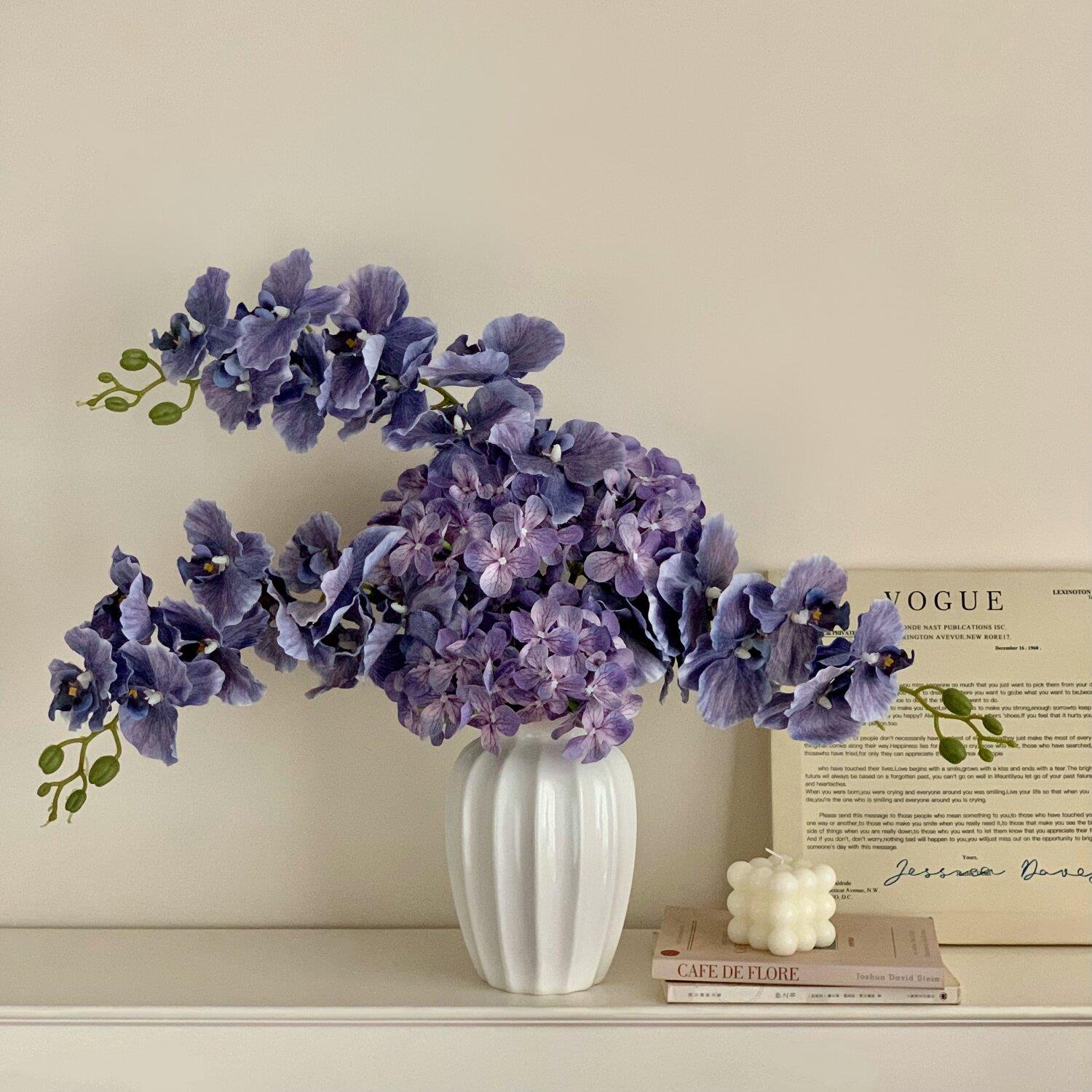 高级感仿真花蝴蝶兰绣球高端花束假花客厅玄关餐桌面花艺装饰摆件
