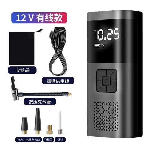 车载批发汽车充打气筒打气泵气机无线充迷你便携式电动气泵专用