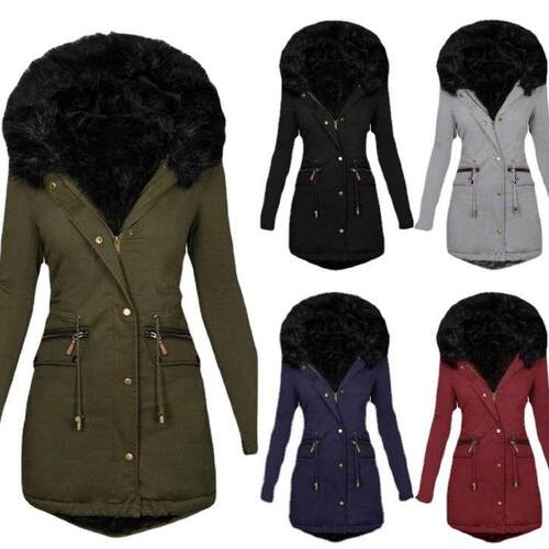 Woolen collar and cotton jacket 毛领棉衣外套