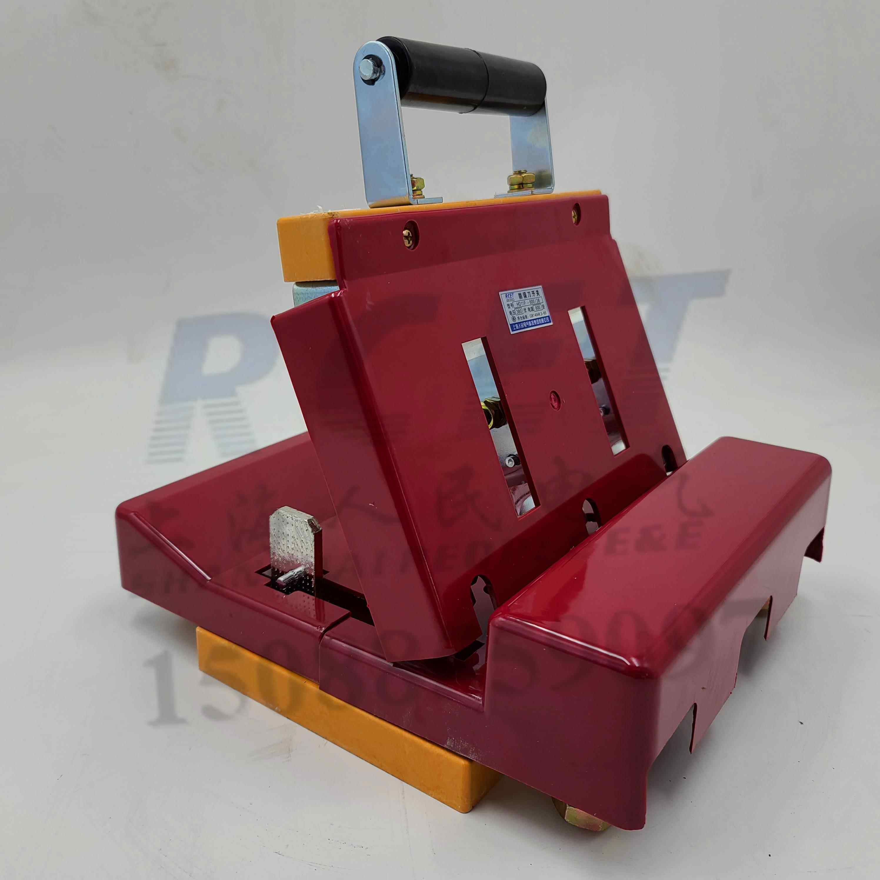 上海人民防护罩单刀单投3级600A刀开关HD11F 600/3/38 厚件紫铜