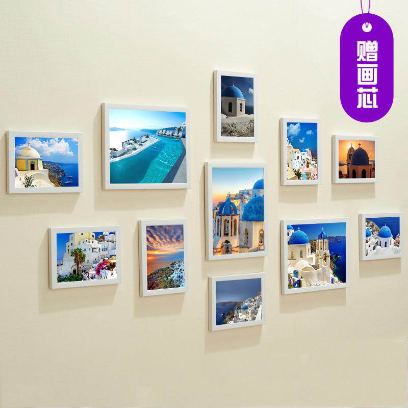 11框客厅地中海照片墙卧室相片相框墙贴创意组合挂装饰画 画墙壁