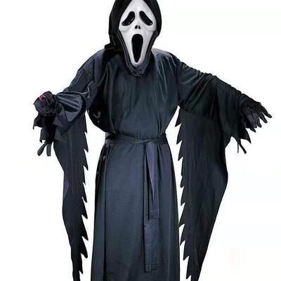 Ghost costume one-piece hooded dress up and styling outfit