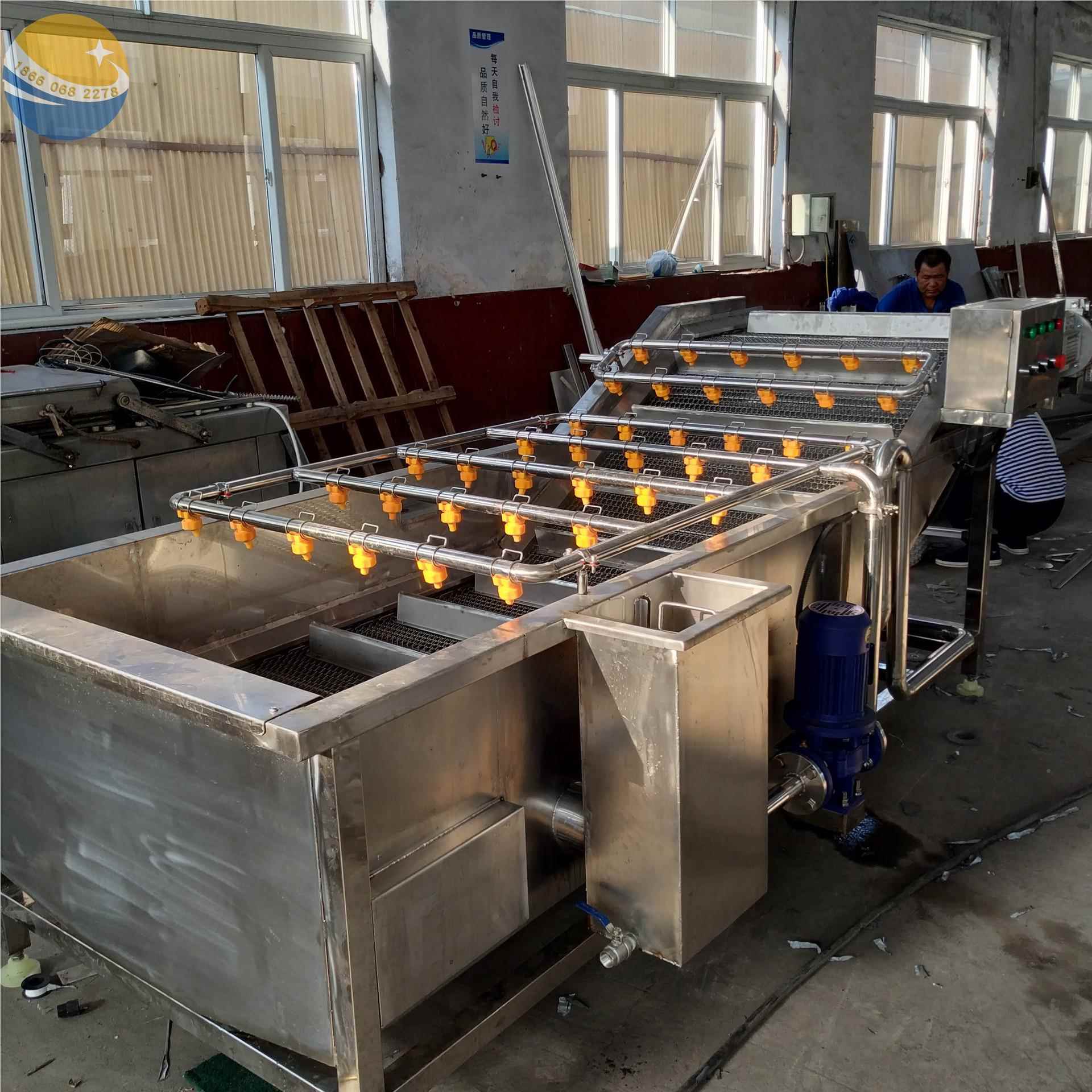 鱼类水产解冻机流水线 冻盘自动解g冻1鱼000k 水产品化冻YB-8000