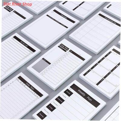 1pack Creative Study&Work Plan Kraft Paper Memo Pad Kawa