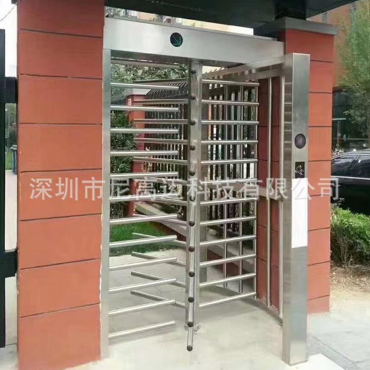 旋转门长沙工地小区门禁闸机厂家安装全高旋转闸不锈钢电控三辊闸