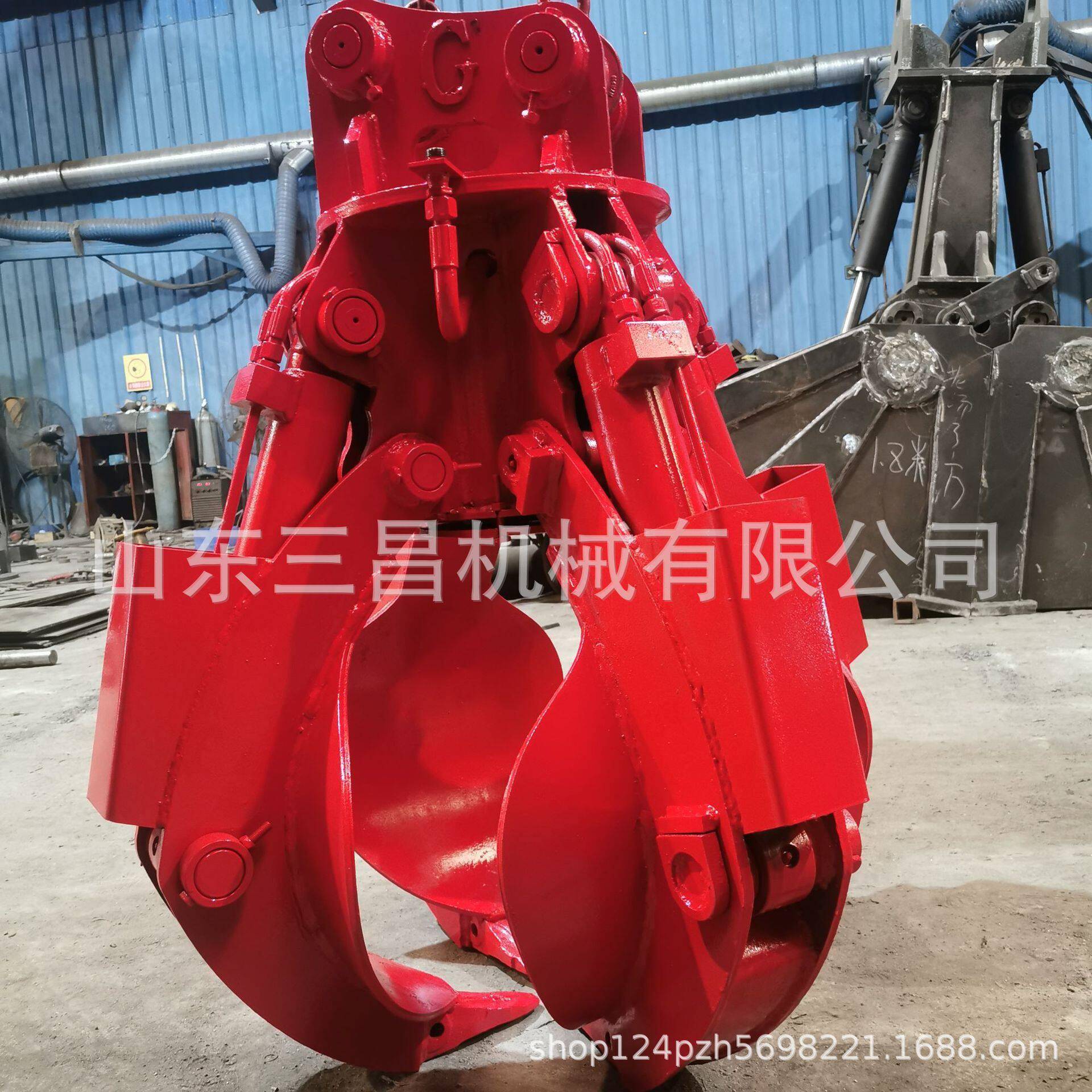 小型多瓣垃圾抓斗酒厂用1立方电动马达不锈钢爪子