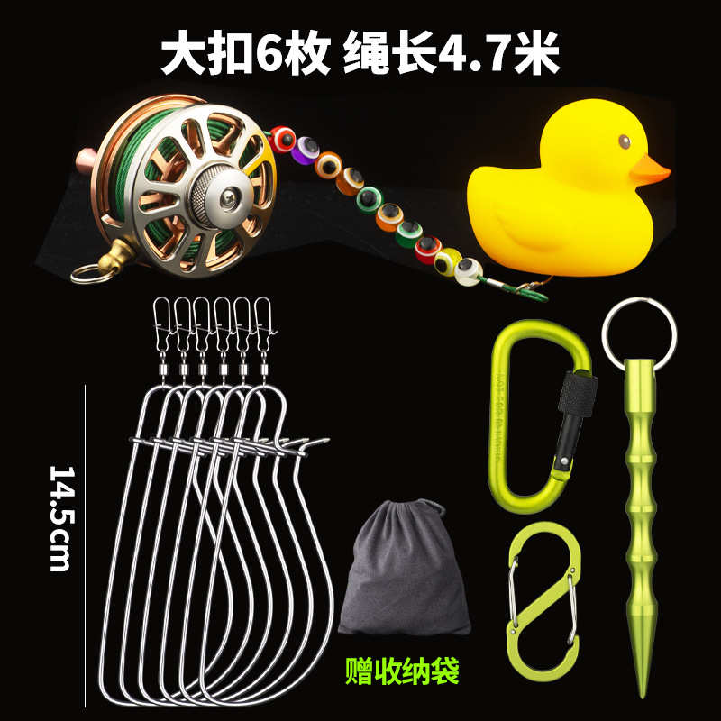 鱼扣小型垂钓鱼不锈钢亚路器鱼轮活鱼鱼锁用品多功能批发户外锁扣
