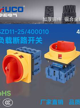 SZD11-25/400010 三相四线 带挂锁面板安装 主控切断负载断路开关