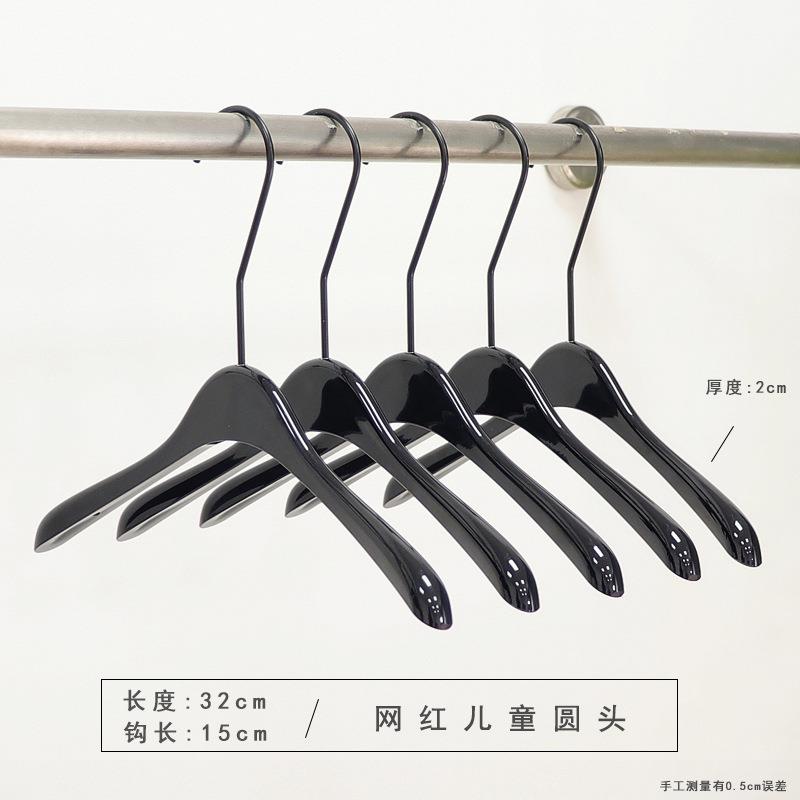 装店专佐致(收用黑色亚女克服防力衣架滑儿童装装店塑料衣服挂撑