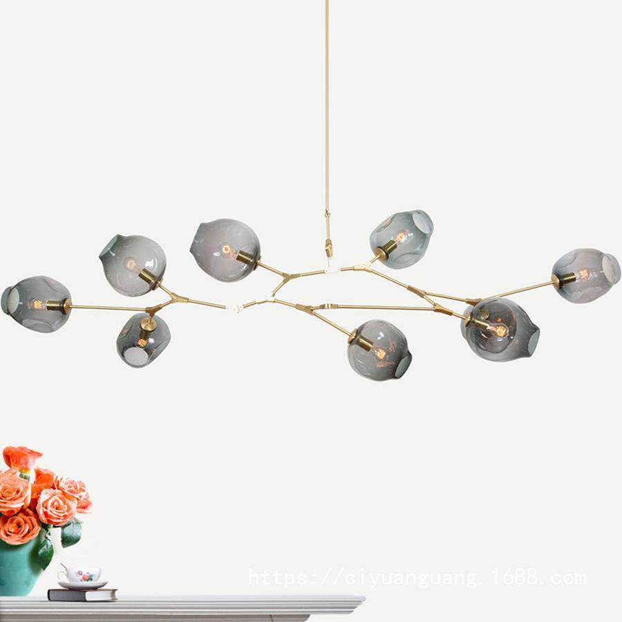 北欧客厅简约后现代吊灯 魔豆分子灯创意个性卧室餐厅灯灯具家具