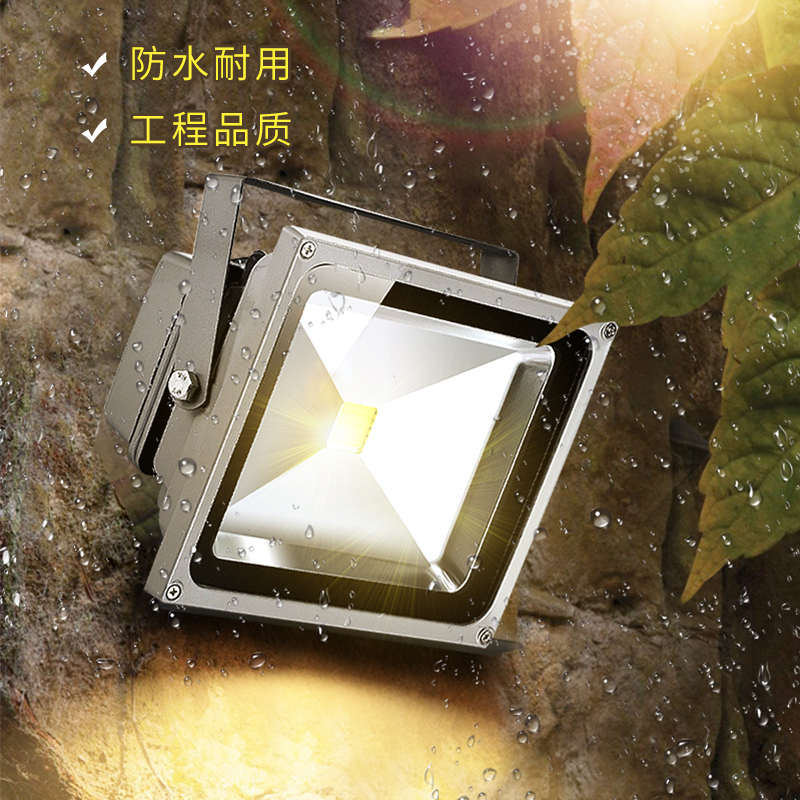 LED投光灯10W防水户外灯室外灯泛光灯广告灯投射灯20W30W50W100W