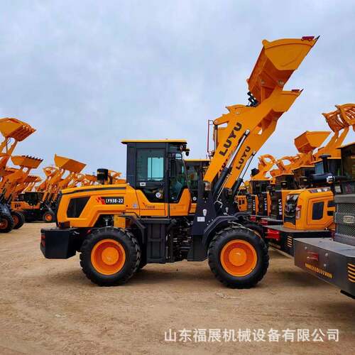 新款轮胎式小型装载机四驱液压铲车 20型工程铲车 农用抓木抓草机