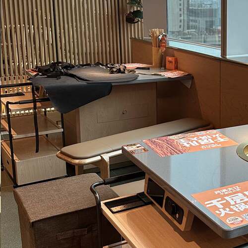 中孔自吸无烟火锅桌火锅烧烤烤涮一体商用韩式烤肉桌净化餐桌定制