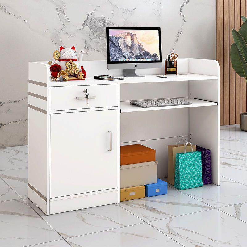 理发店轻奢收银台服装店小型柜台美容美发前台接待台欧式商用吧台