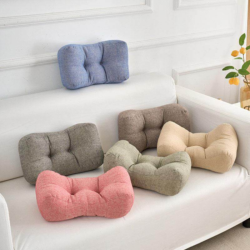 加厚日式腰枕靠垫办公室简约亚麻电脑椅子护腰靠背垫汽车孕妇抱枕,居家布艺,腰靠垫,淘宝优惠券,粉丝福利购,淘宝优惠卷