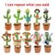 Talking Toy Electronic Dancing Toys Repeat Plush Can Cactus