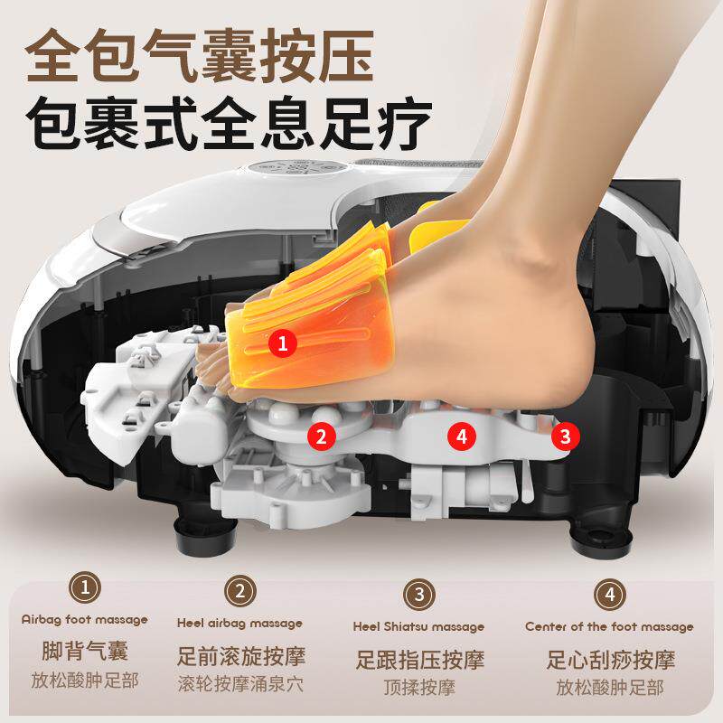 跨境家用足疗机按脚器全自动空气波加热气囊腿脚部足底部按摩仪器